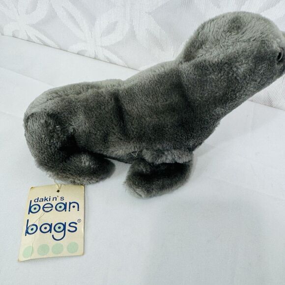 VTG 1978 Dakin Bean Bags Gray Finnegan Seal Sea Ocean 10" Plush #28-3410 - Picture 9 of 10